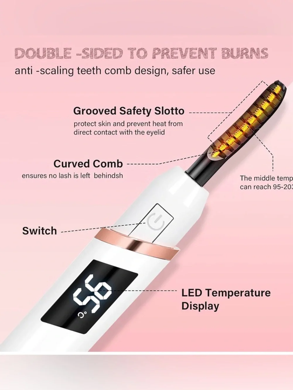 Shenlanbolt X9 Rechargeable Heated Eyelash Curler with LED Display